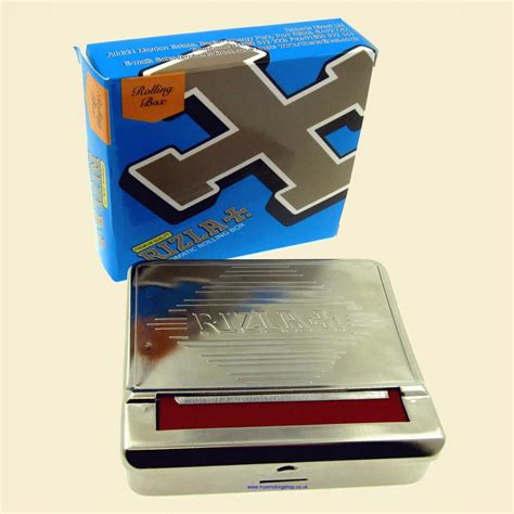 rizla metal automatic rolling box 70mm|Rizla 70mm Automatic Rolling Machine Box.